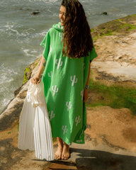 Terra Hooded Poncho - Seaglass