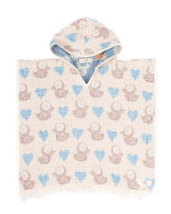 Ducky Gauze Hooded Poncho