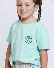 Make The Sea Trash Free Kids Tee - Soft Mint