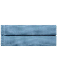 Micro Waffle Robe - Slate Blue