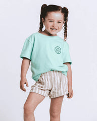 Make The Sea Trash Free Kids Tee - Soft Mint
