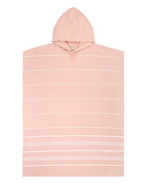 Classic Stripe Hooded Poncho - Misty Rose