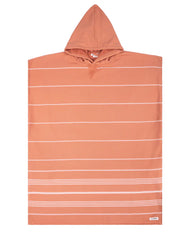 Classic Stripe Hooded Poncho - Seaglass
