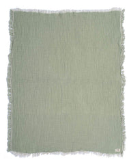 Little Fishies Gauze Receiving Blanket - Sage
