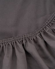Luxe Sateen Fitted Sheet Steel Grey