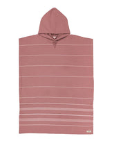 Classic Stripe Hooded Poncho Dusty Pink
