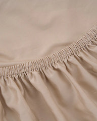 Signature Percale Solid Fitted Sheet Beige