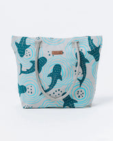 Shark Ripples Beach Tote