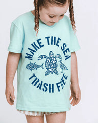Sunrise Turtle SS Tee - Sapphire Blue