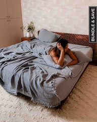 Dark Denim Bedding Set - Queen