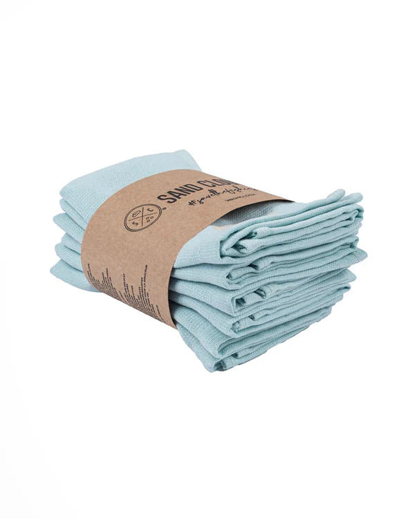 Terra Bath Washcloth Bundle 6 Pack - Seaglass