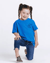 Make The Sea Trash Free Kids Tee - Sapphire Blue