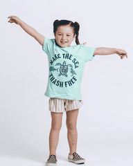 Sunrise Turtle SS Tee - Sapphire Blue