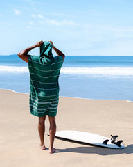 Terra Hooded Poncho - Teal Blue
