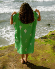 Terra Hooded Poncho - Seaglass