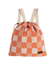 Checker Towel Bag - Coral