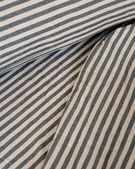 Classic Micro Twill Stripe Melange Flat Top Sheet Steel Grey