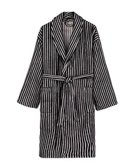 Stripe Dot Robe - Black