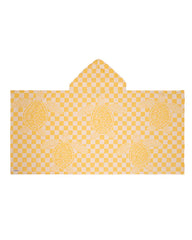 Checker Turtle Hooded Kids Bath Towel