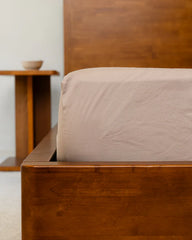 Signature Percale Solid Fitted Sheet Beige